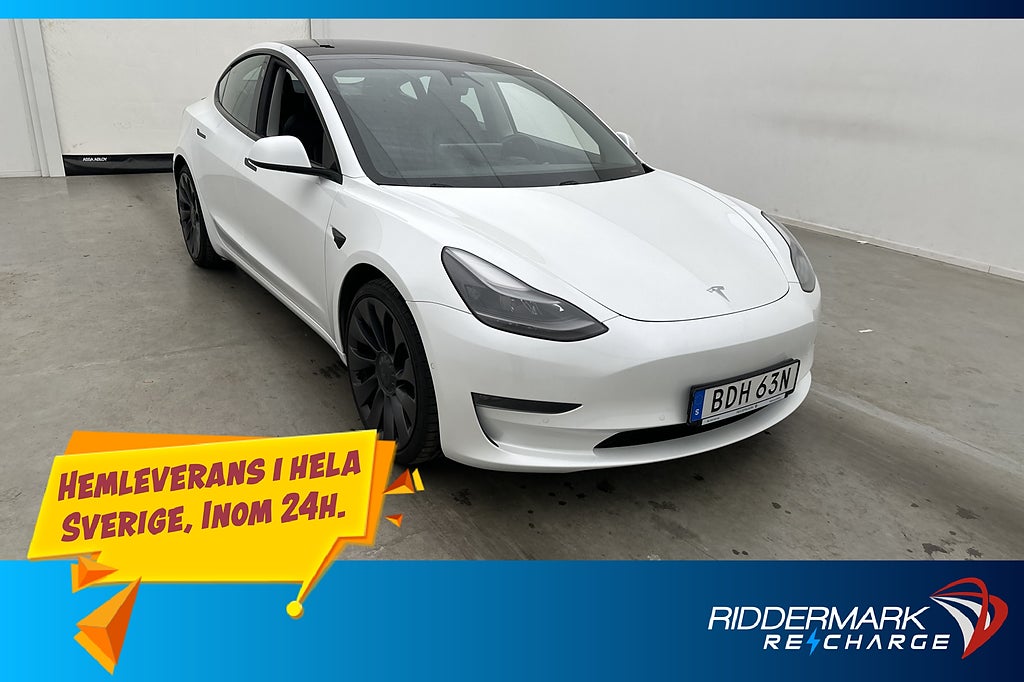 Tesla Model 3 Performance AWD Autopilot Pano Svensksåld