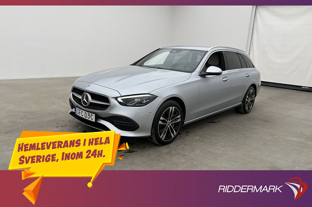 Mercedes-Benz C 300 T e 313hk Värmare Dragkrok 360° Skinn