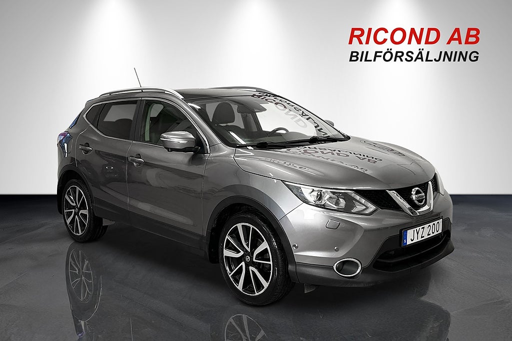 Nissan Qashqai 1.2 DIG-T 6vxl Tekna P-Tak 360 kamera Halvläder Drag mm