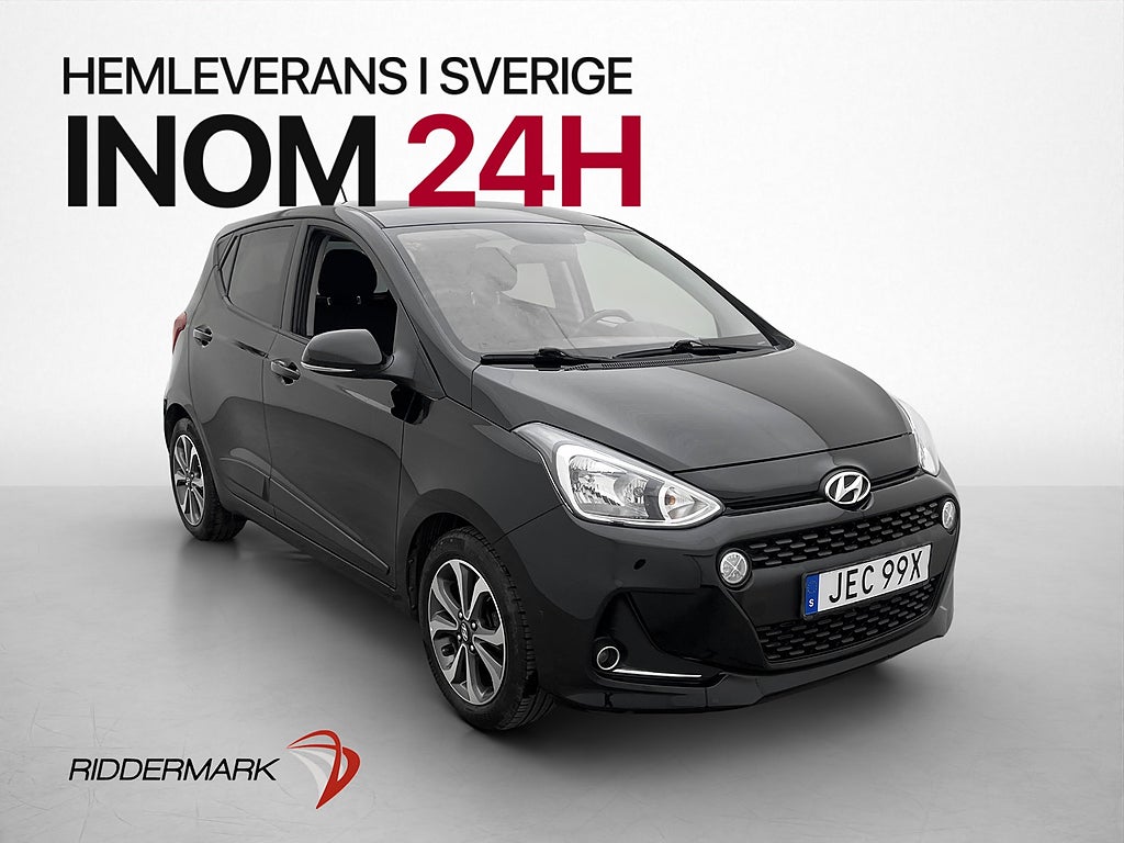 Hyundai i10 1.0 Blue 67hk Premium Sensorer CarPlay Rattvärm