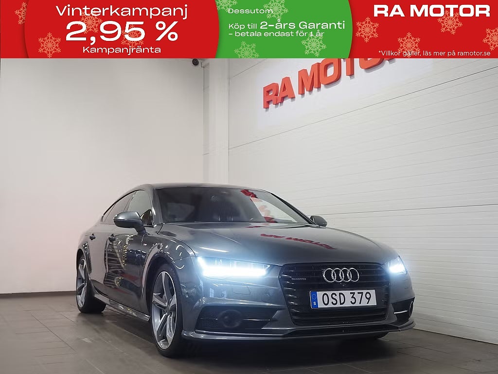 Audi A7 3.0 TDI V6 272hk Q S-Line |D-värm|Navi|Kamera| 2015