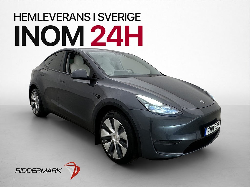Tesla Model Y Long Range AWD Ljus Interiör Pano Skinn Drag