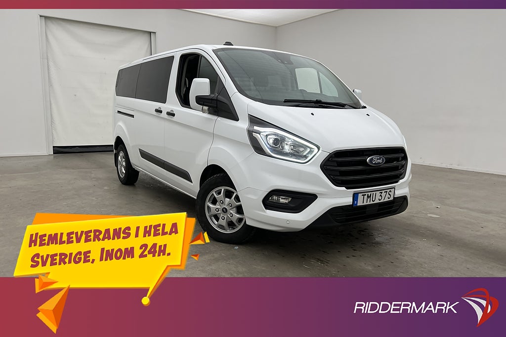 Ford Transit Custom Kombi Lång Värmare B-Kamera 9-Sits Moms