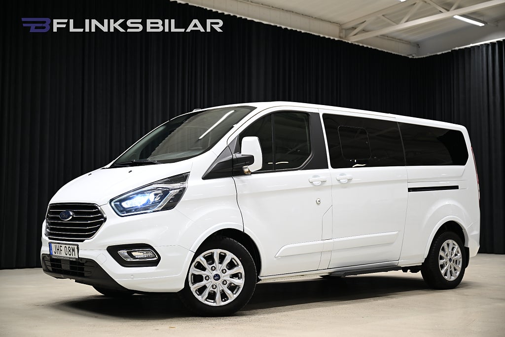 Ford Tourneo Custom 130HK L2 Automat|9-Sits|Dubbeldörr|NyKamrem|Moms