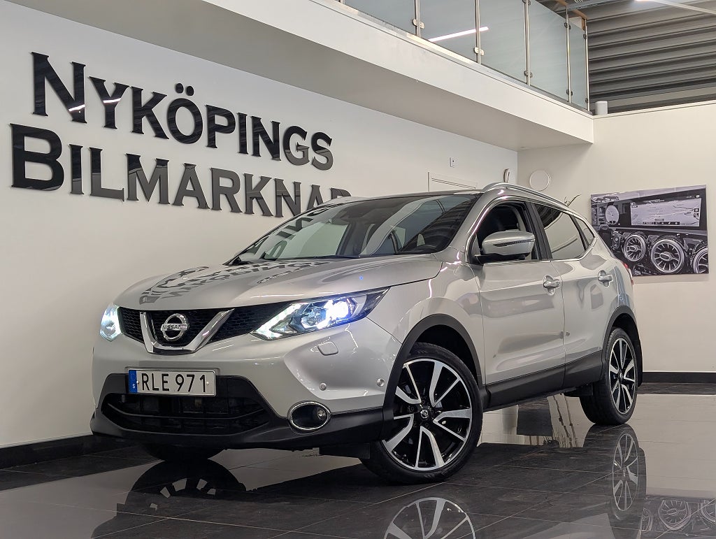 Nissan Qashqai Tekna Aut EU6 | Panorama | 360°| Drag | Skinn | V-hjul