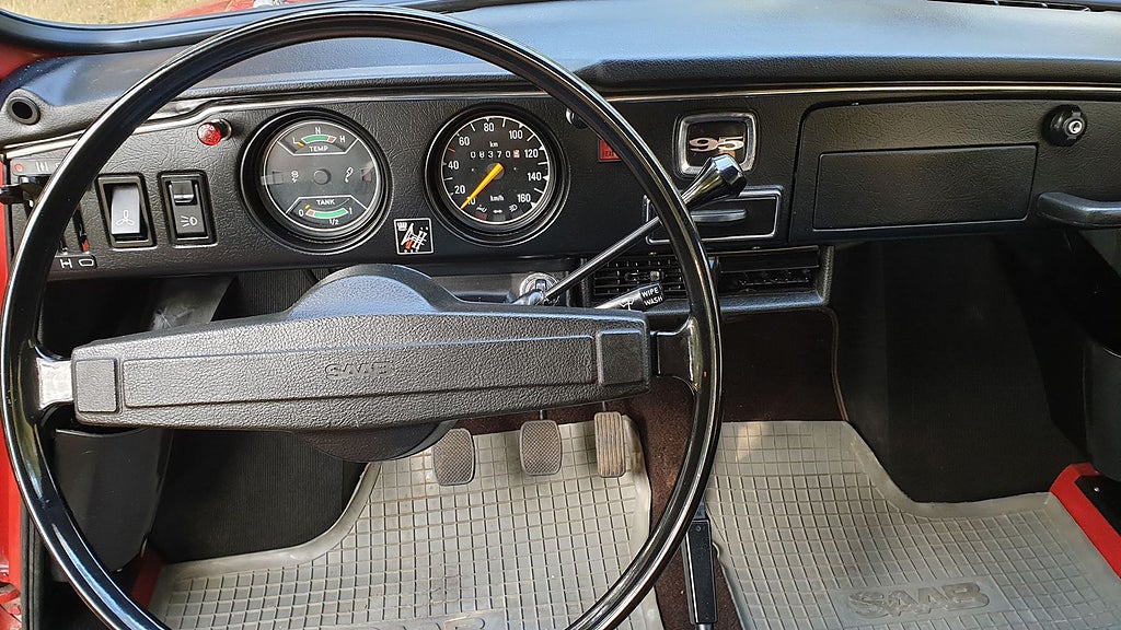 Framsätet på Saab 95