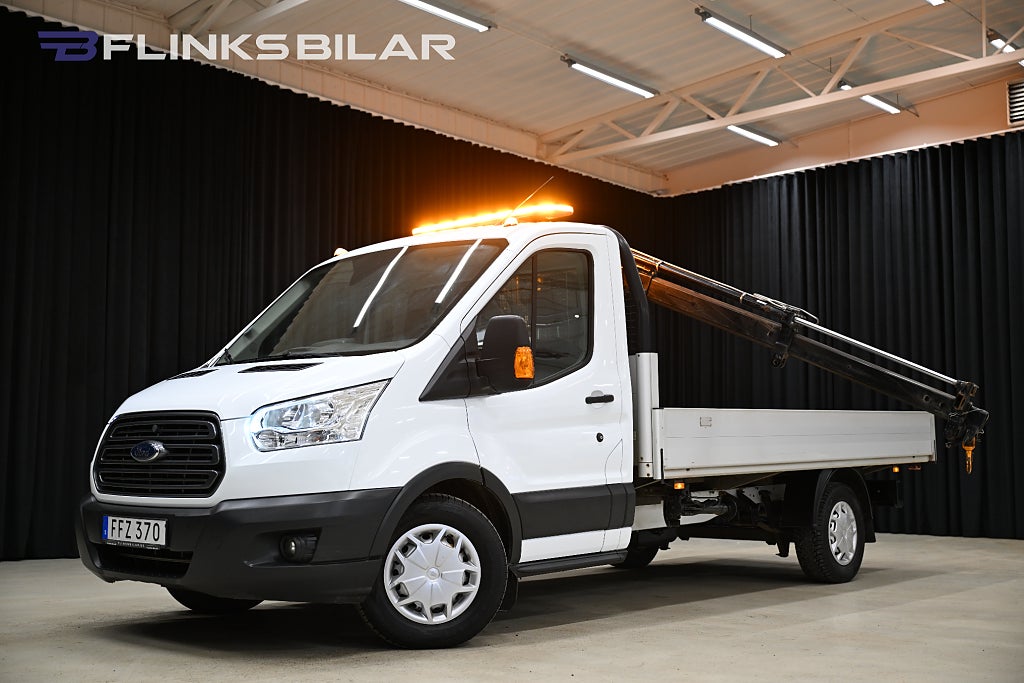 Ford transit 350 170HK Flak|HIAB-Kran|Kranbil|NyKamrem|Drag|Leasbar
