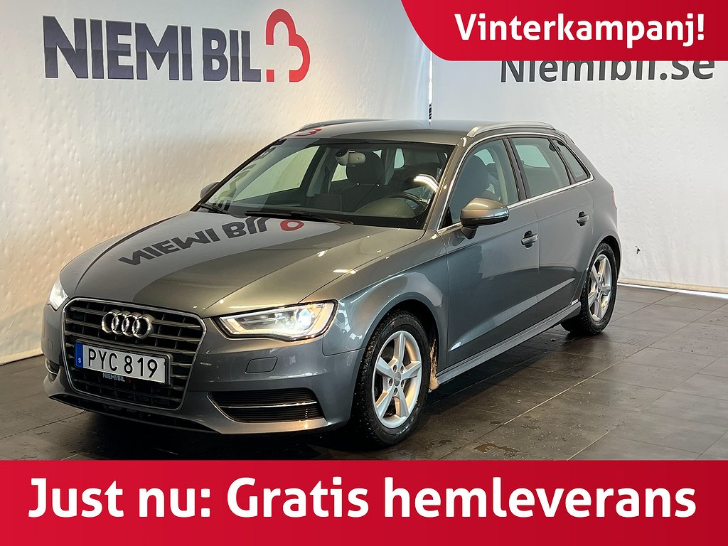 Audi A3 Sportback 1.6 TDI 110hk S&V-hjul/P-sens/Låg skatt