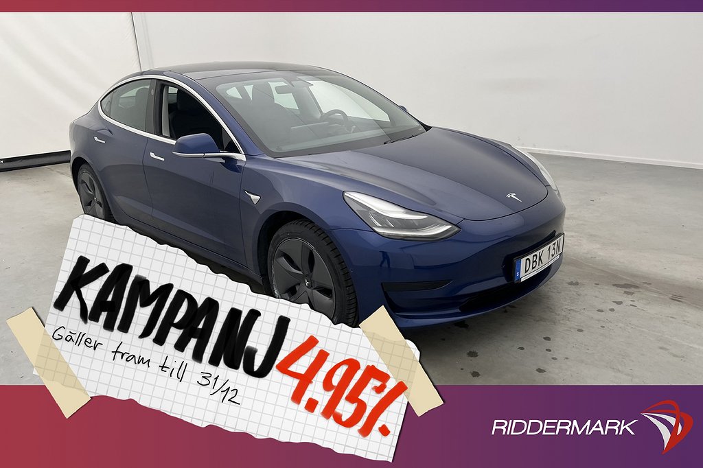 Tesla Model 3 Standard Range Plus Drag Sv.Såld 4,95% Ränta