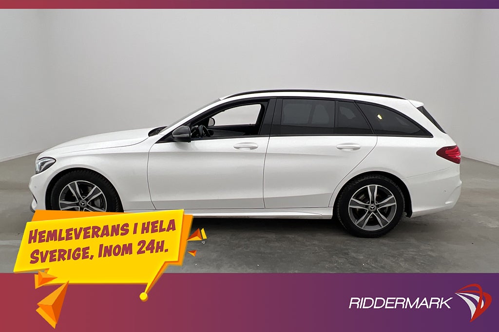 Mercedes-Benz C220 T d 4  AMG Läder Värm kamera LED Drag