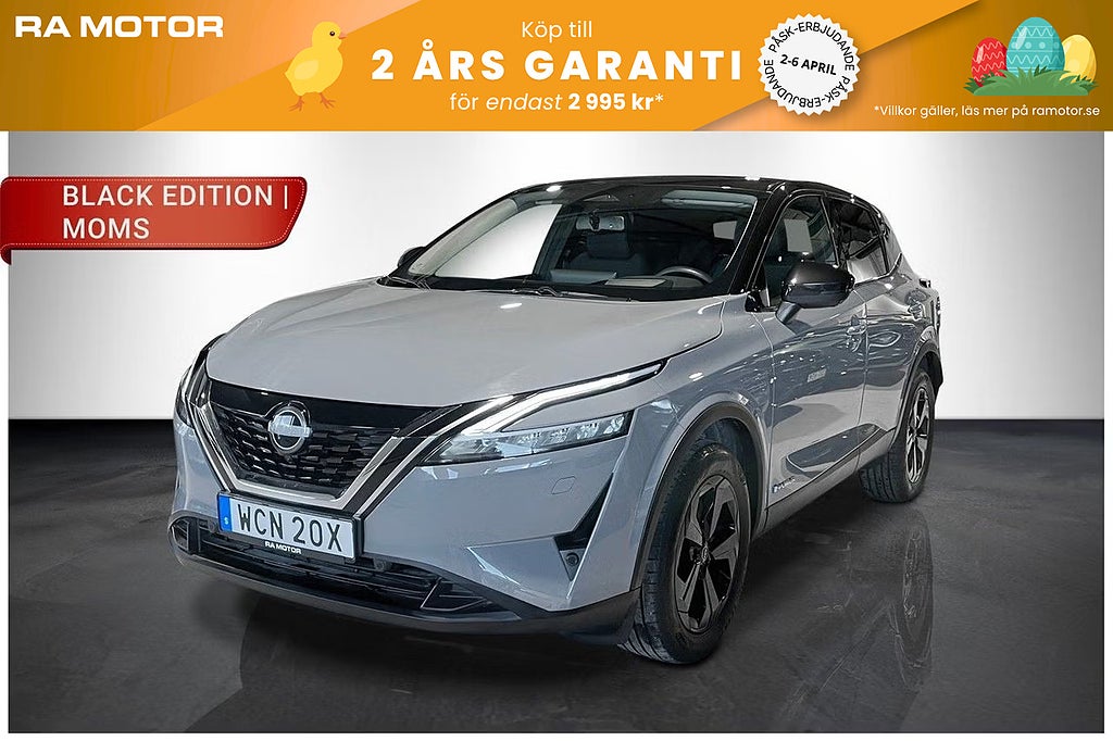 Nissan Qashqai e-POWER Hybrid 190hk Black Edition | Navi | Kamera | 2024