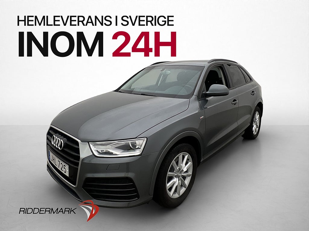 Audi Q3 2.0 TDI Quattro 184hk S-Line P-Sensorer Farthållare