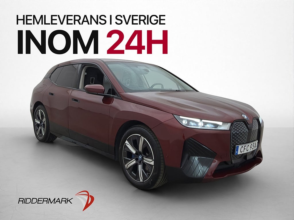 BMW iX xDrive50 Sport MOMS Skinn 360° Luft H/K CarPlay Drag