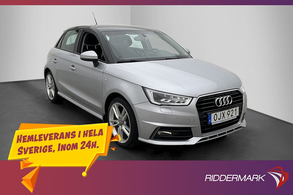 Audi A1 1.0 TFSI 95hk S Line 360kr Skatt 0,43L/mil