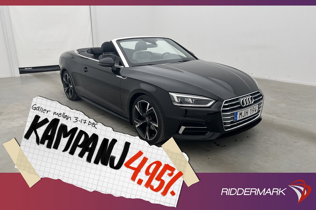 Audi A5 Cabriolet TFSI 190hk Sport Edt Skinn 4,95% Ränta