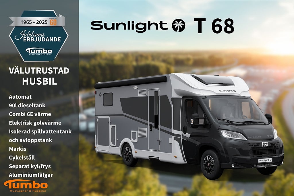 Sunlight T 68 Adventure Edition Automat Svart hytt