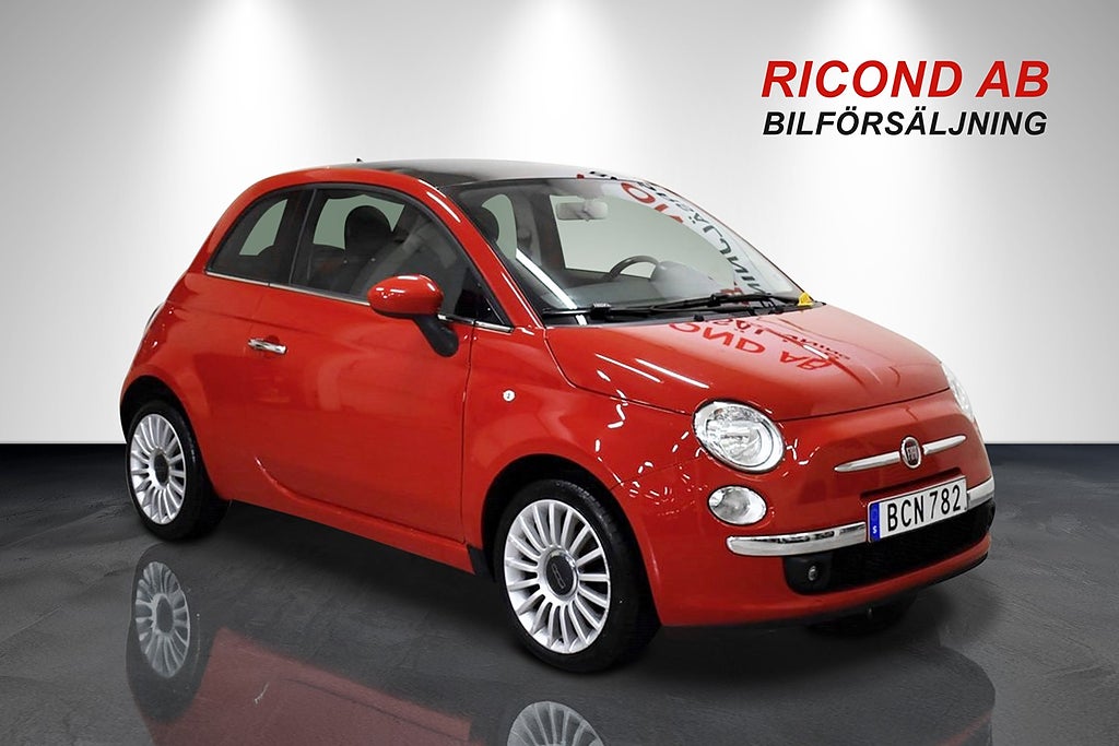 Fiat 500 1.2 PANORAMA ACC LÅGMIL 536KR SKATT 0.51L/MILEN