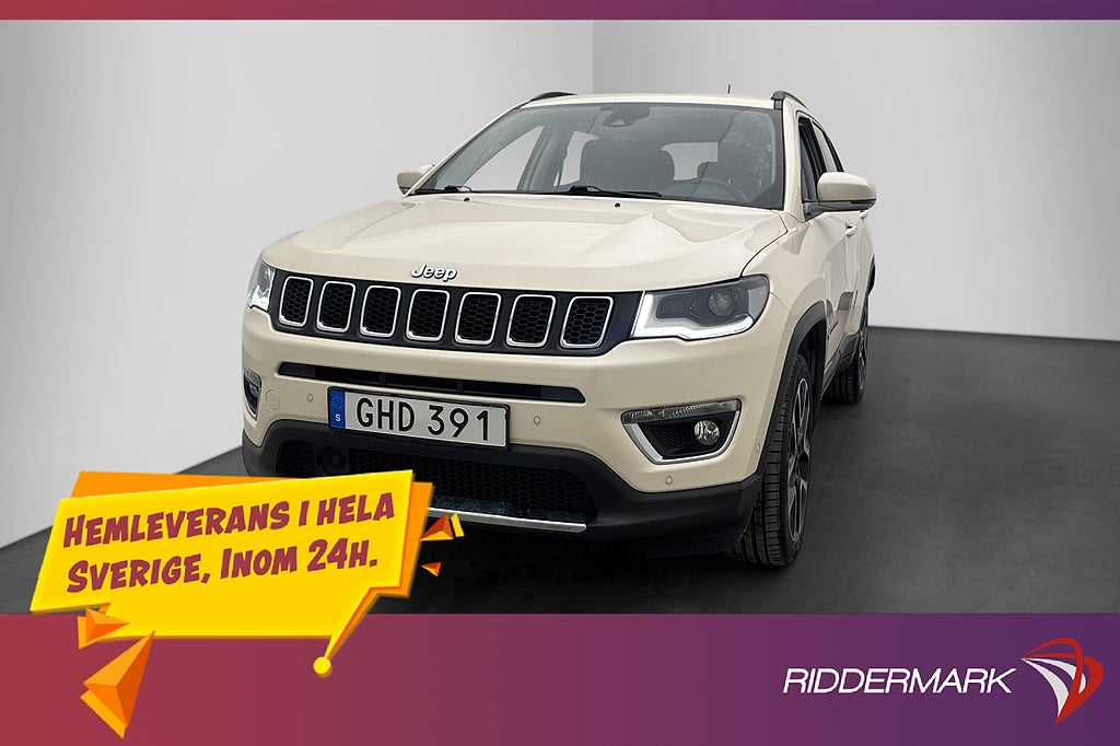 Jeep Compass 4xe Kamera Navi Halvskinn Fart Rattvärme MOMS