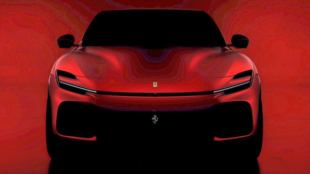Ferrari har släppt den första teaserbilden på Ferrari Purosangue. Foto: Ferrari