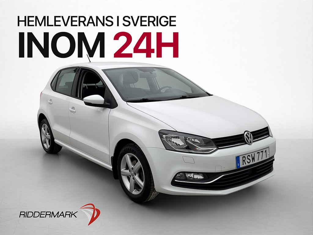 Volkswagen Polo 1.2 TSI 90hk Base Bluetooth Sätesvärme