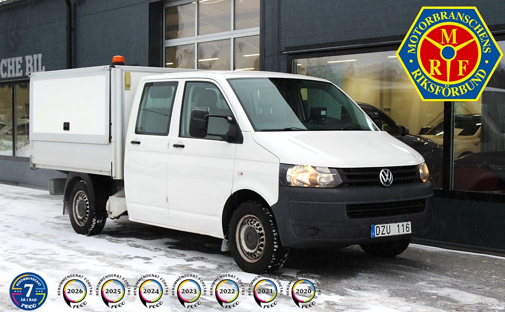 Volkswagen Transporter Dubbelhytt T28 2.0 CNG, Värmare, Drag, Skåp