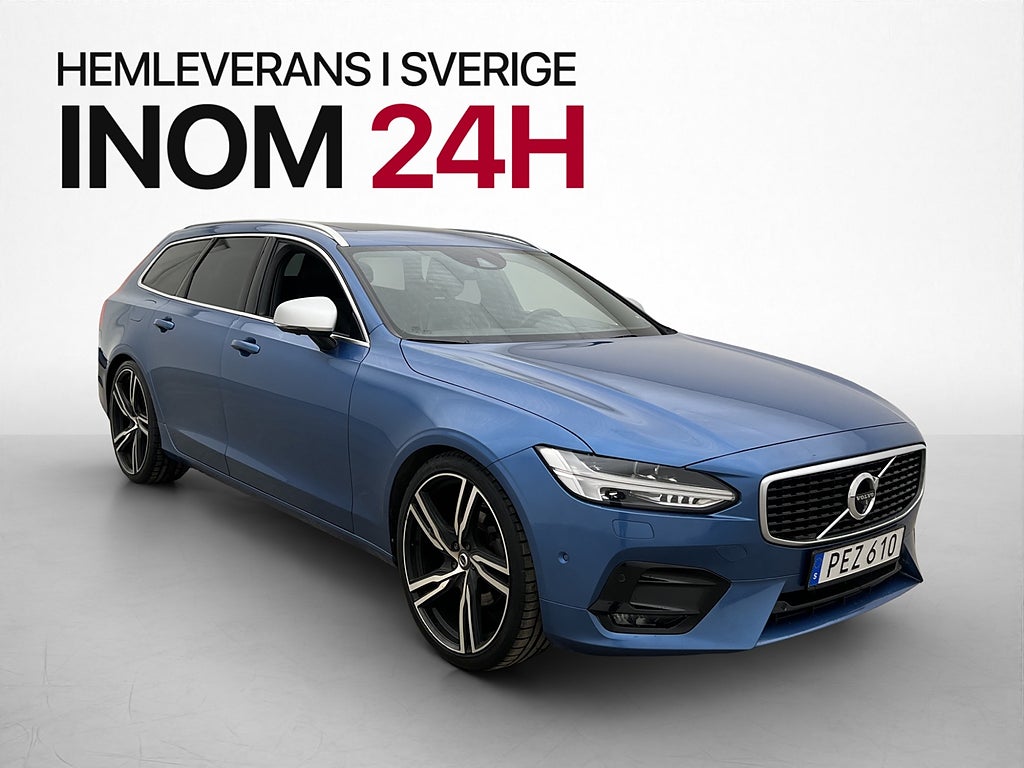 Volvo V90 D5 AWD R-Design Pano B&W 360° HuD D-Värm Navi Drag