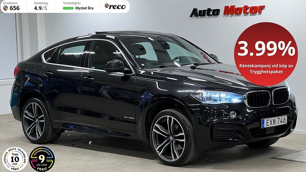 BMW X6 30 d xDrive M-sport SV-såld/Värmare/Taklucka/HuD