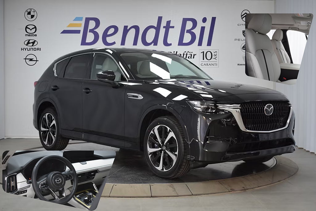 Mazda CX-60 PHEV 4WD | Takumi Plus | Glastak | Vitt Nappaläder