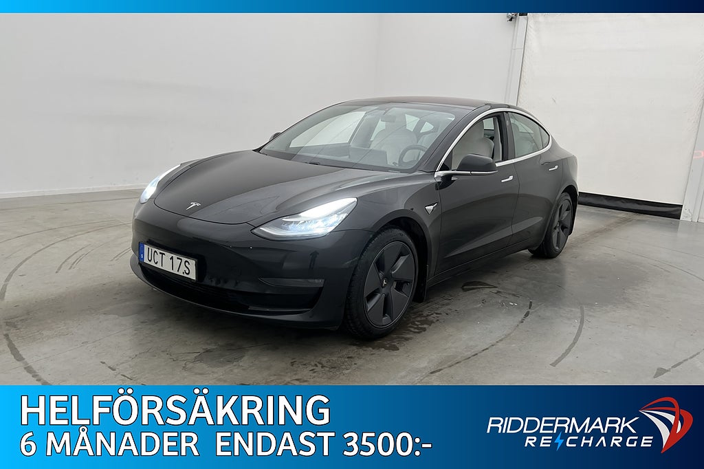 Tesla Model 3 Long Range AWD Ljus-Interiör Autopilot Sv.Såld