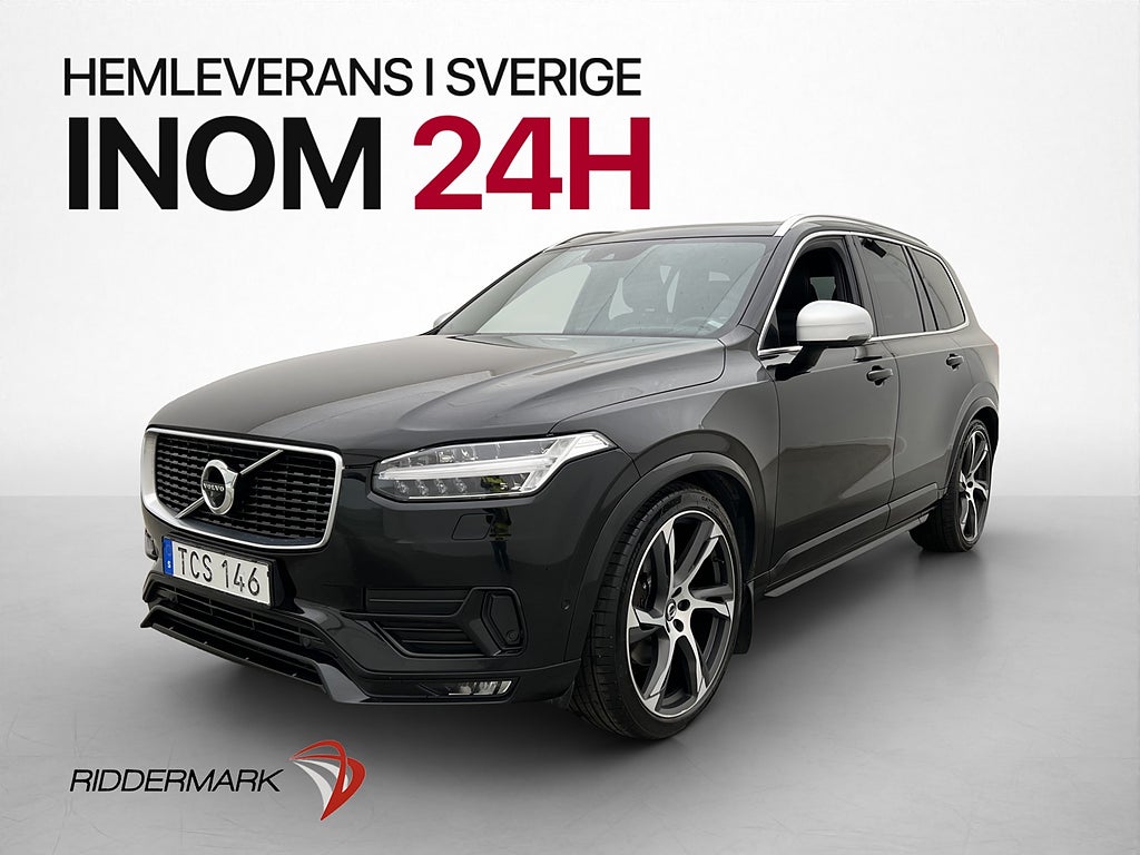Volvo XC90 D5 AWD R-Design 7-Sits Panorama Luftfjädring Drag