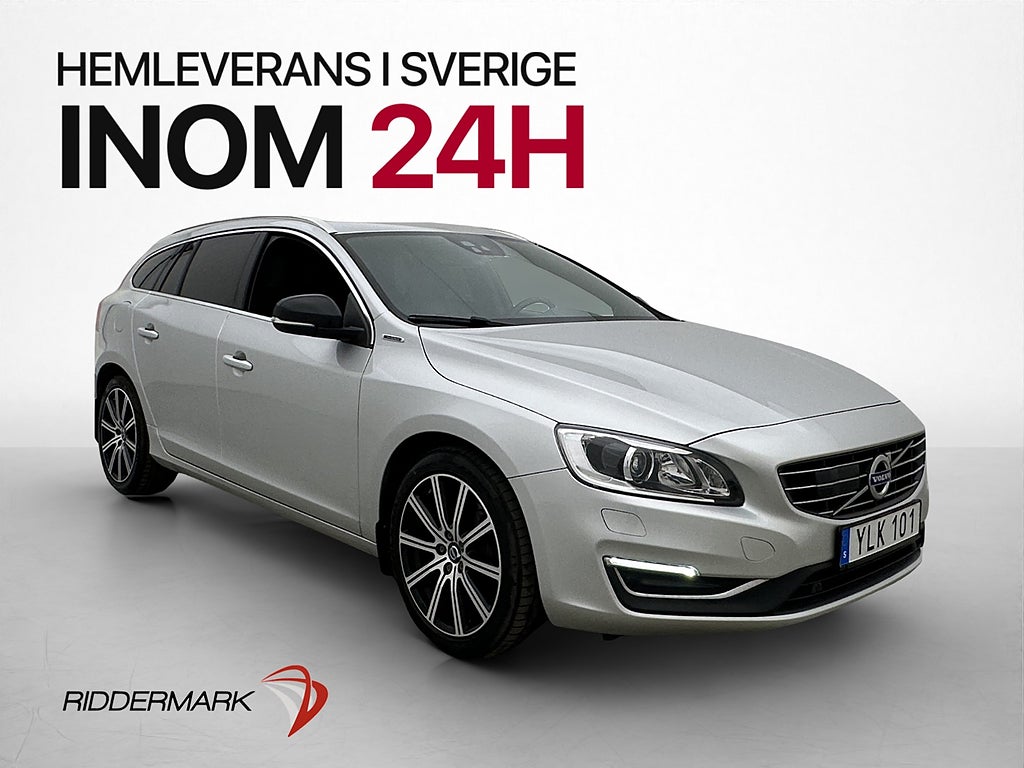 Volvo V60 D5 Plug-in Hybrid AWD Summum Värmare Drag Skinn