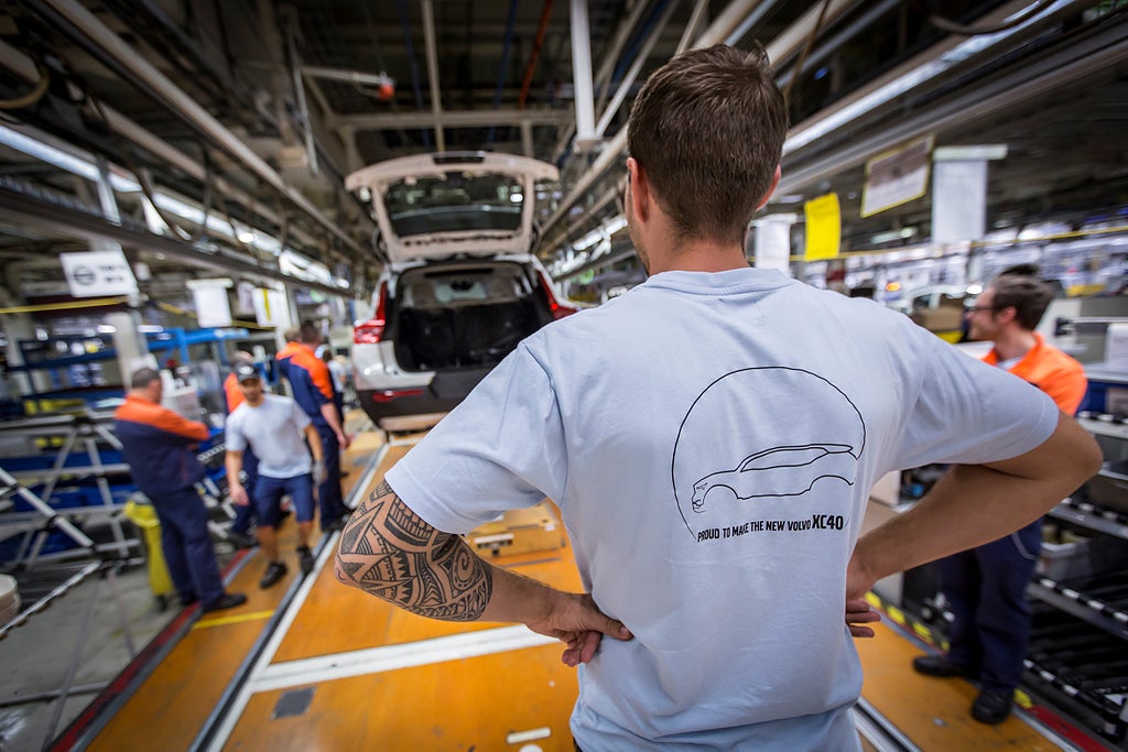 Pre-production of the new Volvo XC40 in the manufacturing plant in Ghent