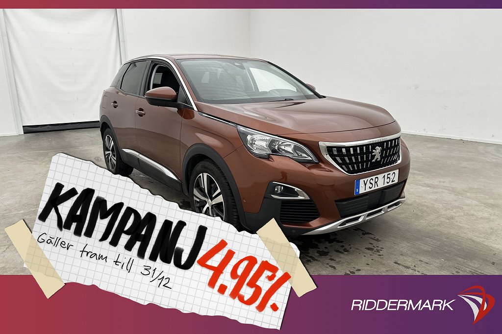 Peugeot 3008 1.2 130hk Allure Sensorer CarPlay 4,95% Ränta