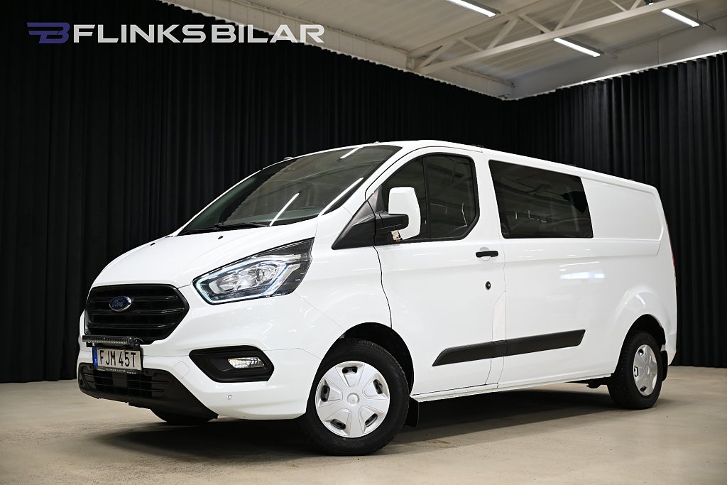 Ford transit Custom 130HK Dubbelhytt|Drag|Värmare|NyKamrem|Leasbar