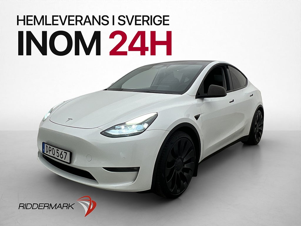 Tesla Model Y Performance AWD Dragkrok Värmepump Autopilot