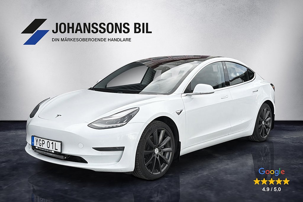 Tesla Model 3 Long Range AWD 440hk Drag MOMS SoV-däck