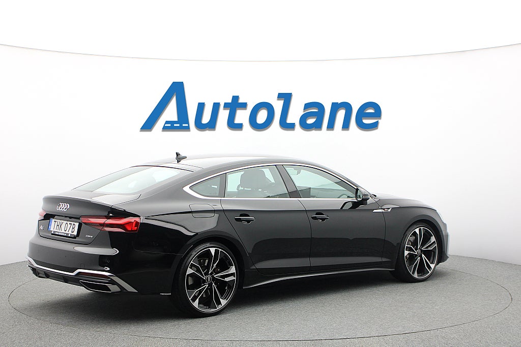 Audi A5 Sportback 45 TFSI quattro, S line, Matrix, 20" 265hk