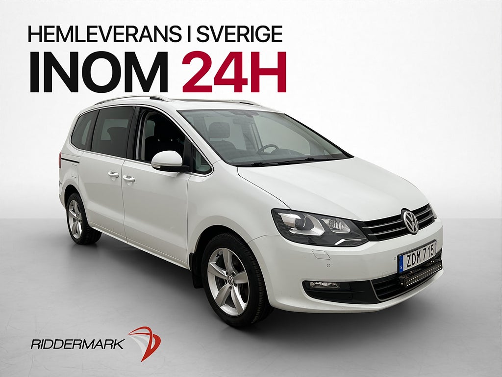Volkswagen Sharan 2.0 TDI 150hk 7-sits Pano Värm Drag Kamera