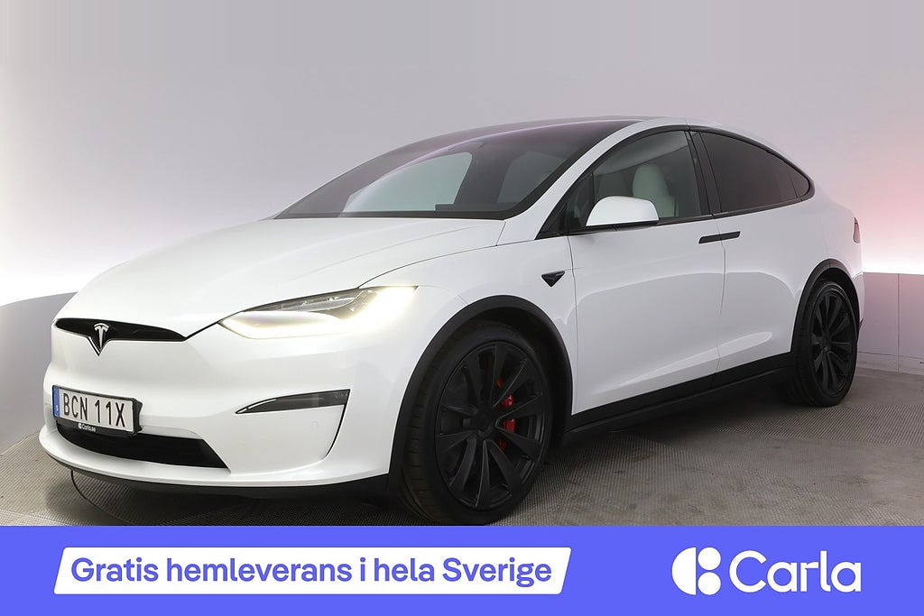 Tesla Model X Plaid 6-sits Full Self Drive Pano Drag 4.99%