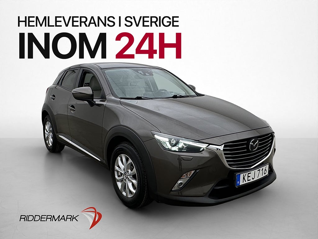 Mazda CX-3 120hk Optimum Bose HuD Kamera Skinn/Alcantara