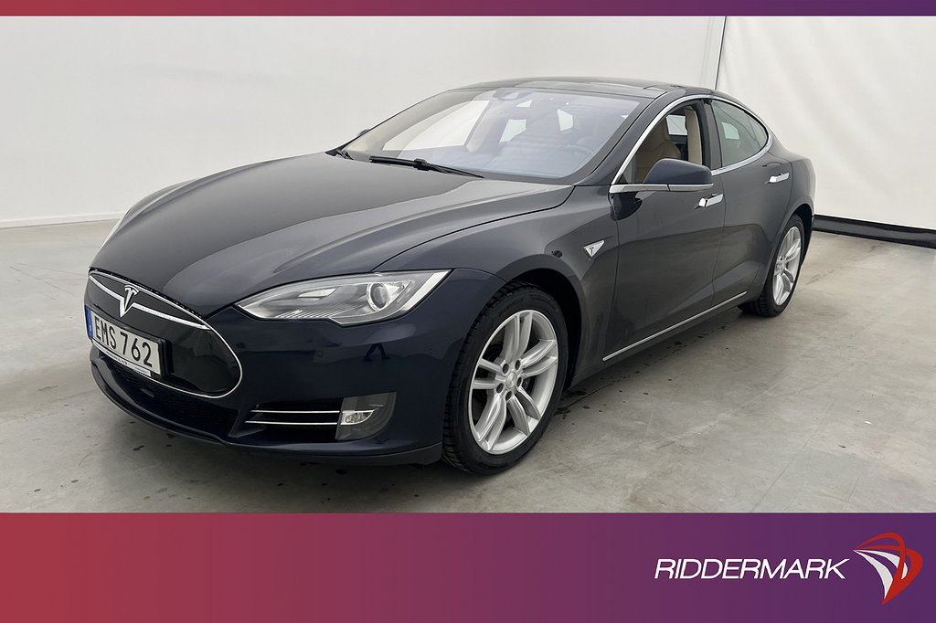 Tesla Model S 85 378hk Pano Kamera Skinn Svensksåld