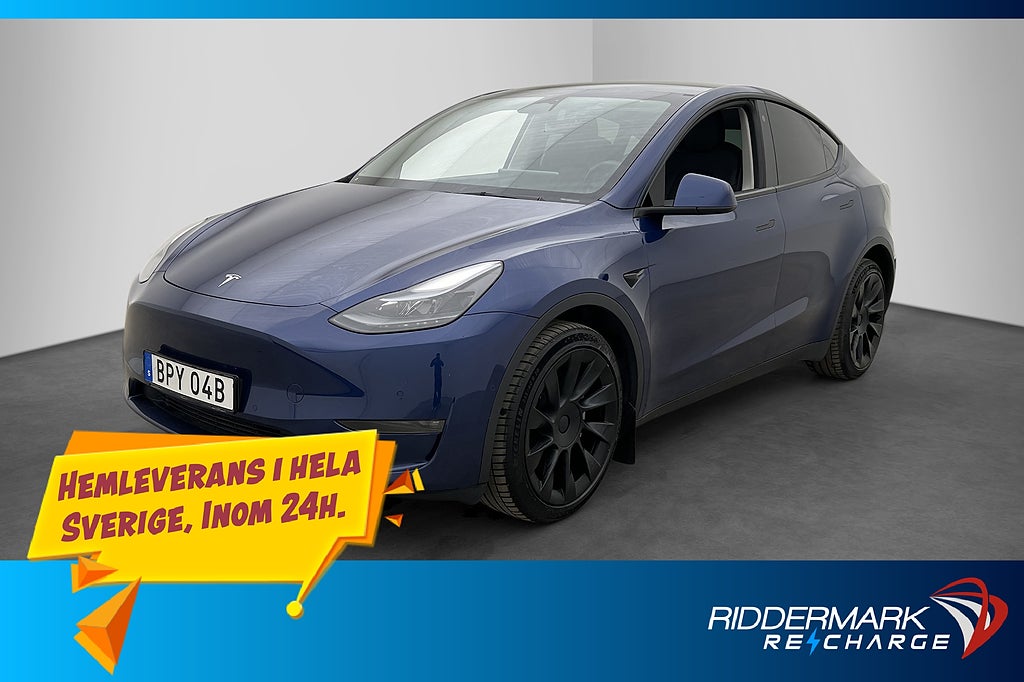 Tesla Model Y Long Range AWD Dragkrok Autopilot Svensksåld