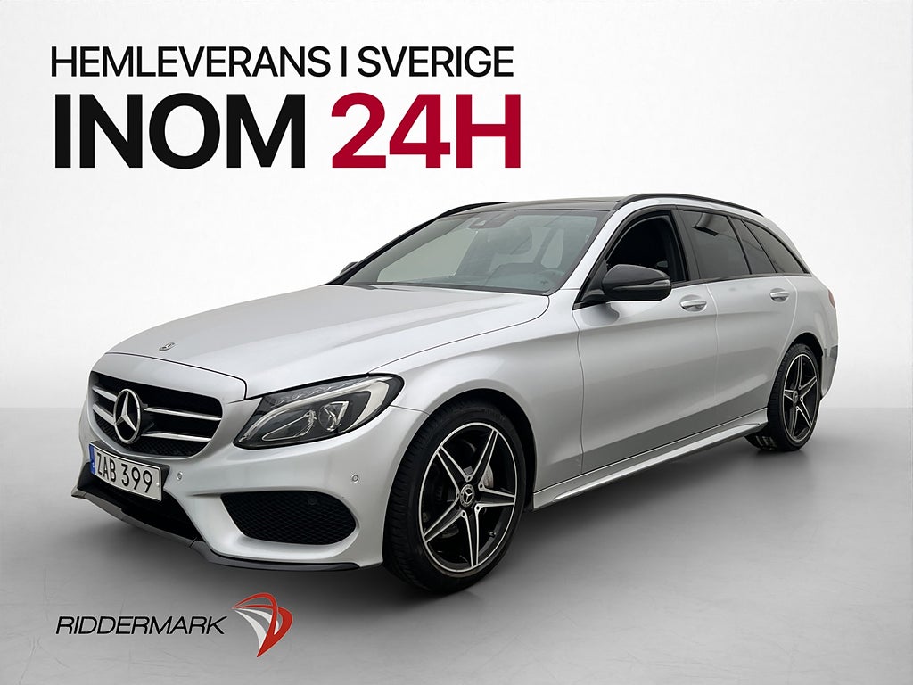 Mercedes-Benz C 180 T 156hk AMG Pano Skinn P-Sensorer Drag