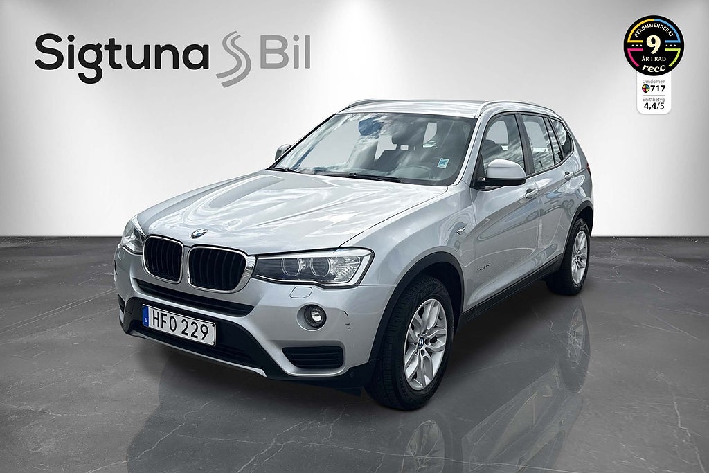 BMW X3 xDrive20d 2-ÄGARE HALVSKINN RATTVÄRME PDC 190hk