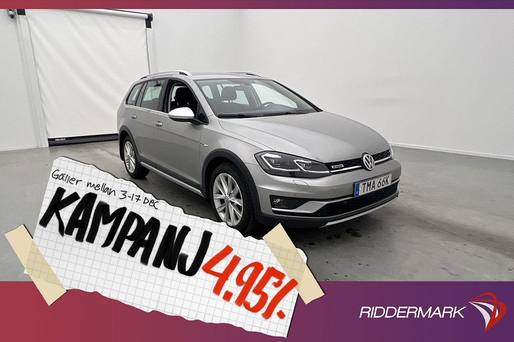 Volkswagen Golf Alltrack 4M 184hk Värm Sensorer 4,95% Ränta