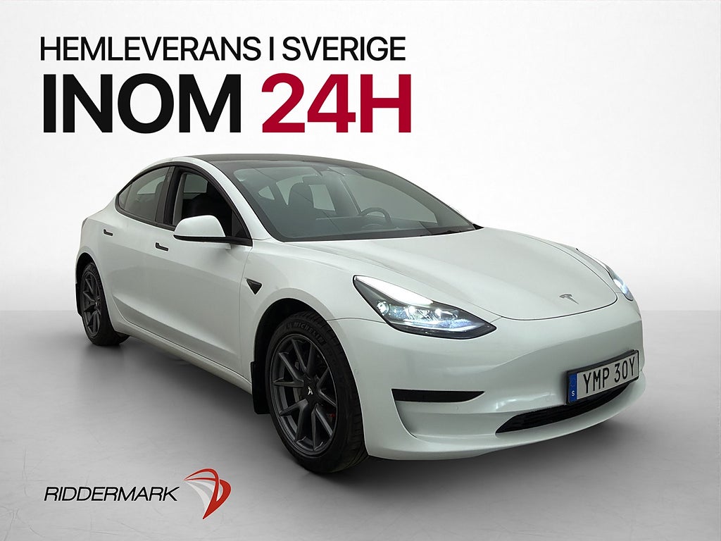Tesla Model 3 Standard Range 325hk Pano Kamera AP Värm Skinn