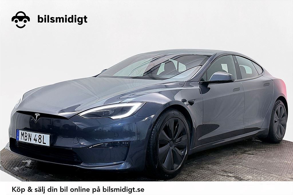 Tesla Model S Plaid Luftfjädring Yoke Pano Läder Nav 1020hk