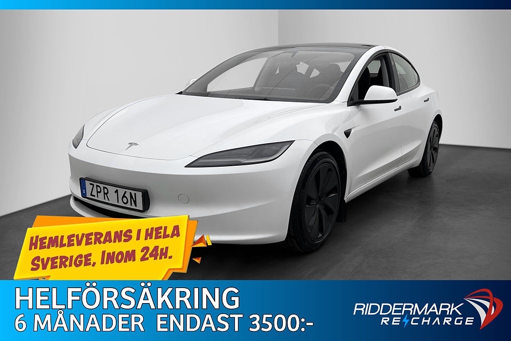 Tesla Model 3 Standard Range MOMS Pano Autopilot Svensksåld