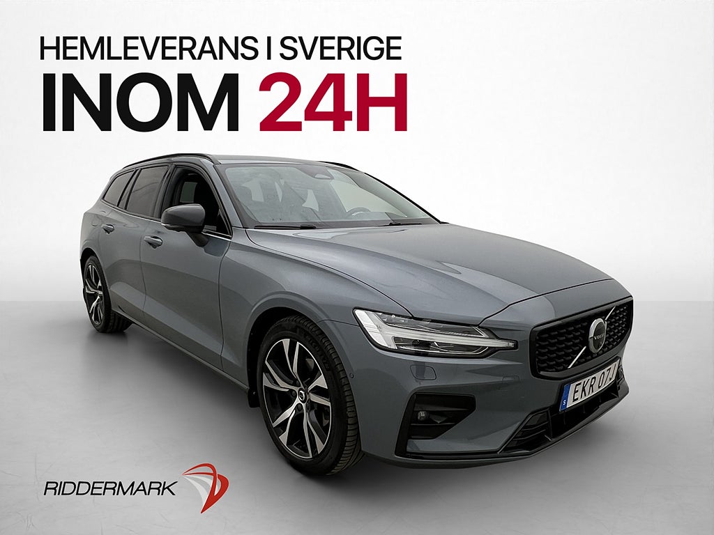 Volvo V60 B4 Plus Dark H/K 360° Värmare Skinn CarPlay Drag