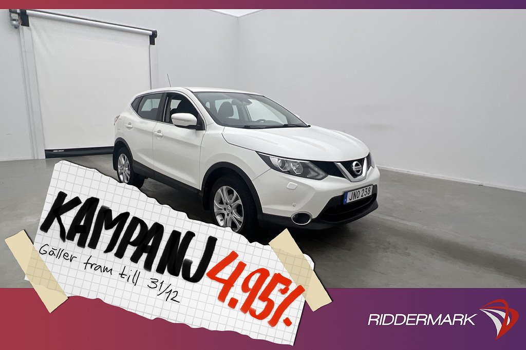 Nissan Qashqai 1.5 dCi 110hk Acenta Navi Kamera 4,95% Ränta